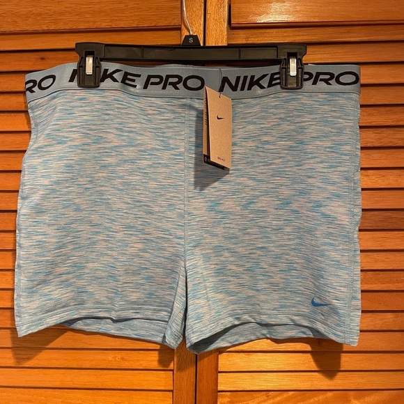 Nike Pants - Nike Pro 3” Dri-Fit Spacedye Blue Training Spandex Shorts Sz XXL NWT